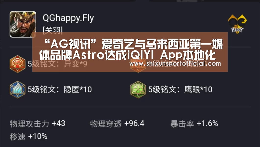 “AG视讯”爱奇艺与马来西亚第一媒体品牌Astro达成iQIYI App本地化运营战略合作
